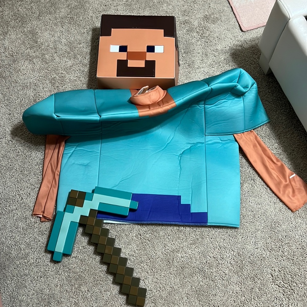 Minecraft costume large. With accessories